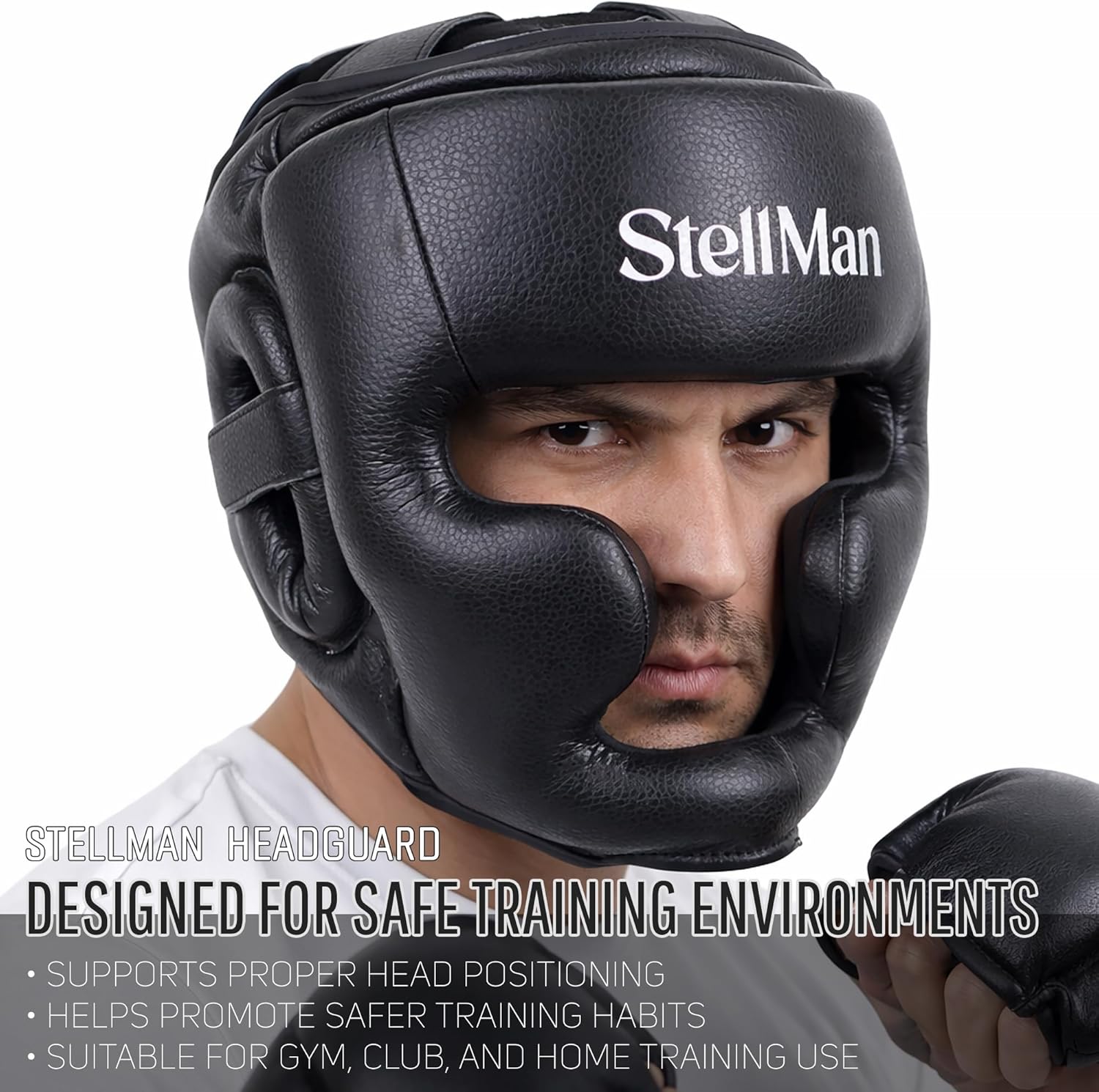 Boxing Headgear for MMA Training, Adjustable Padded Protective Helmet – Muay Thai, Kickboxing, Karate, Taekwondo & Martial Arts Sparring