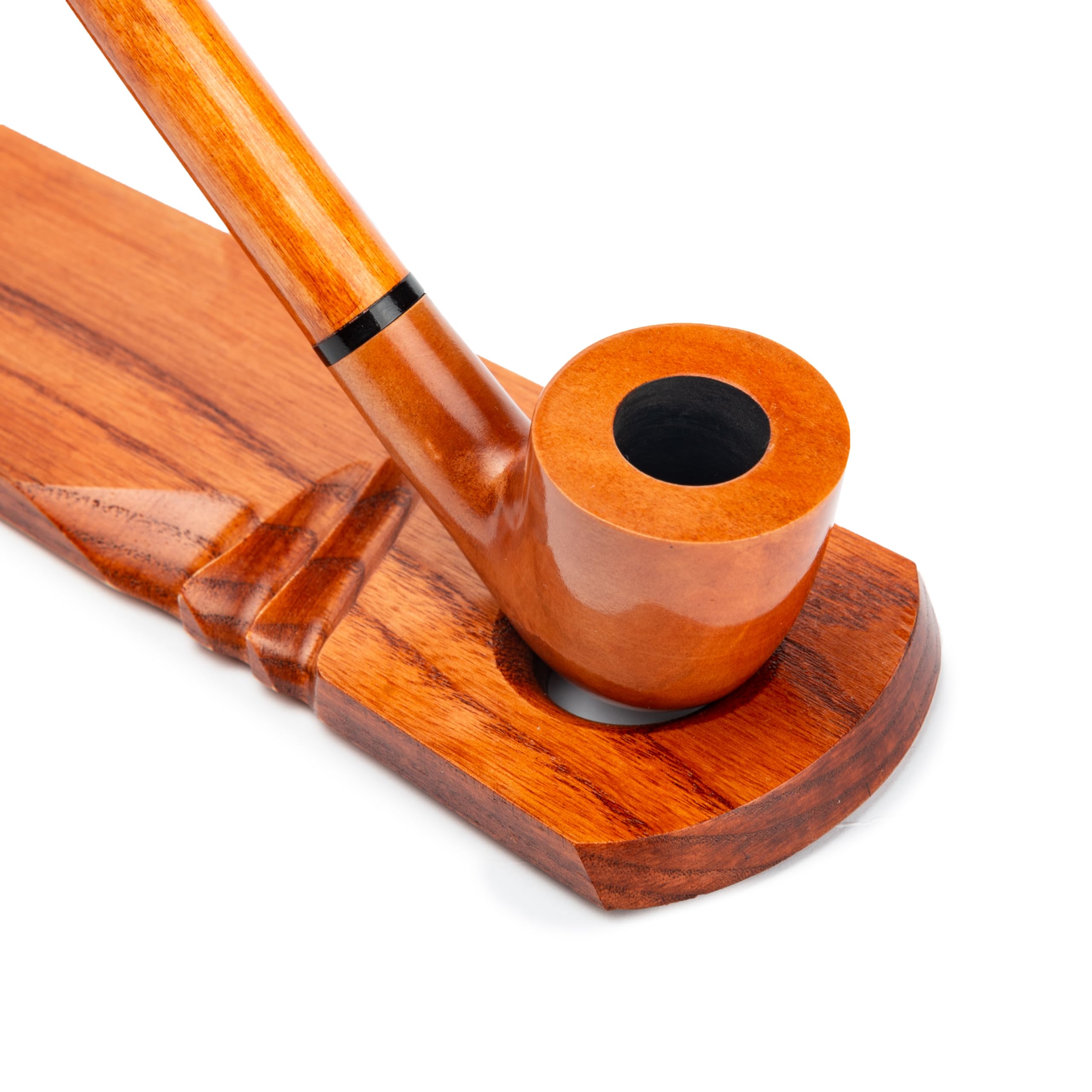 Dr. Watson - Pipa de tabaco - Gandalf, 81 Serie Coleccionable, Hecha a mano de madera de peral (Dorado)