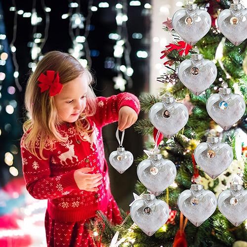 Miniatura 4 de Adornos de Navidad  Decoración para árbol de Navidad  Adorno de bola de fotos personalizada, adorno de bola de Navidad inastillable para vacaciones,