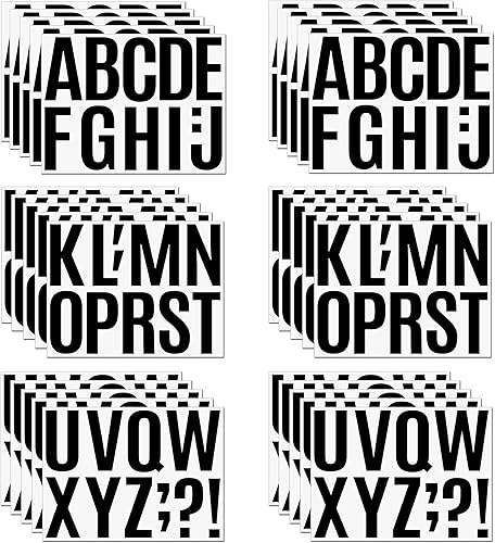 Calcomanías de letras grandes de 4 pulgadas, 30 hojas autoadhesivas de vinilo del alfabeto, calcomanías de letras y números, calcomanías