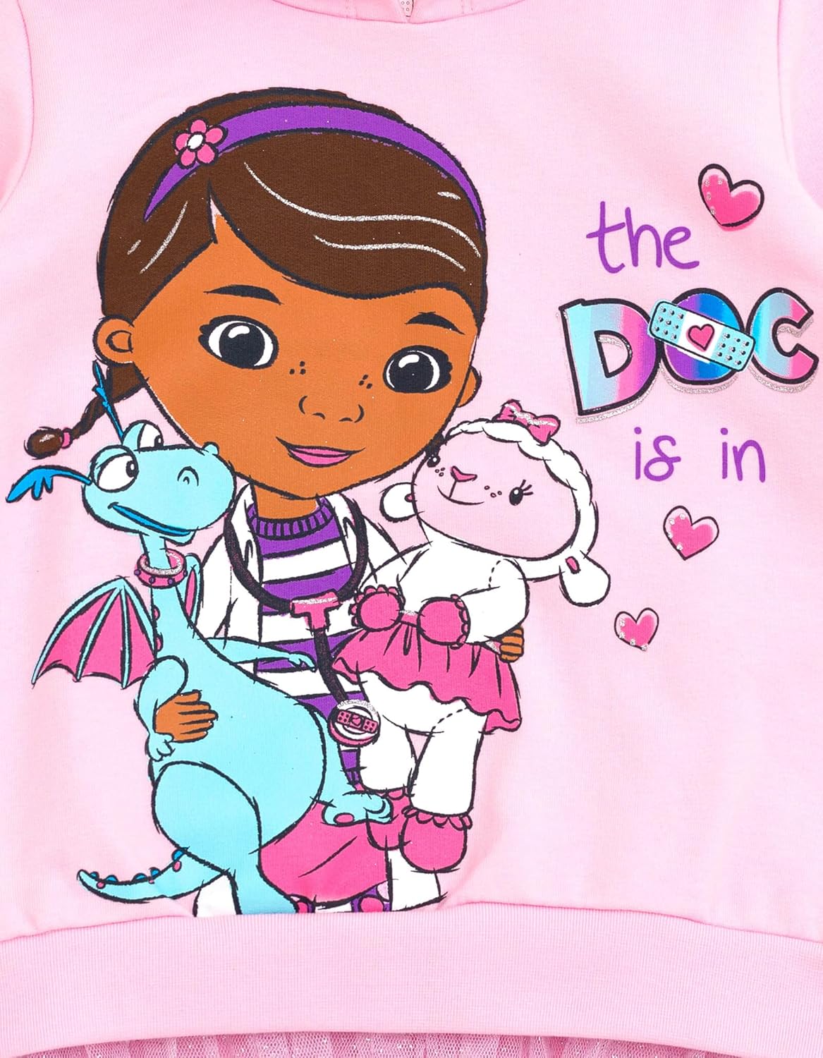 Disney Junior Lion King Doc McStuffins Girls Fleece Pullover Hoodie Toddler to Big Kid Sizes (2T - 10-12) - Image 3