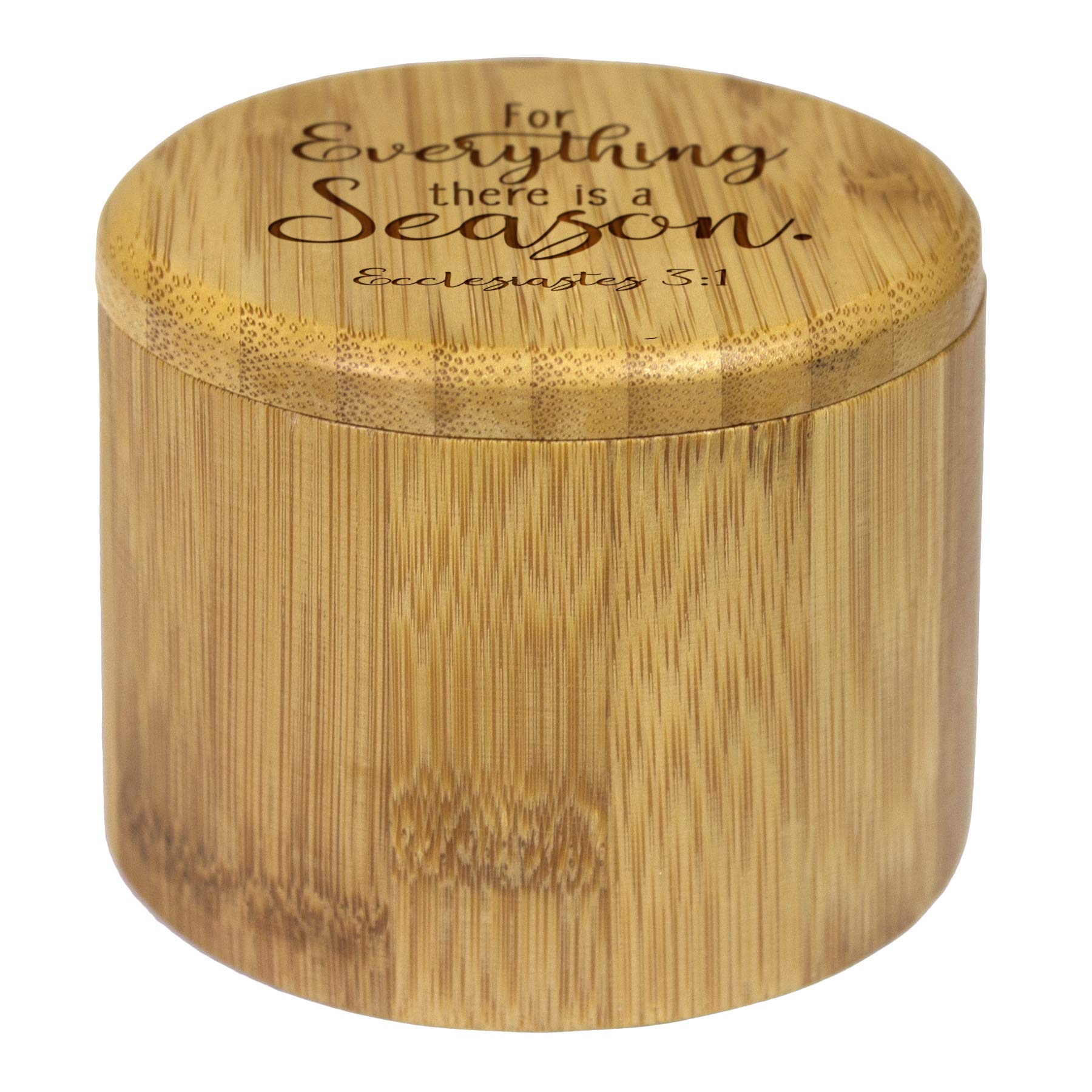 Totally Bamboo - Salero de bambú con tapa giratoria magnética, diseño de bíblia