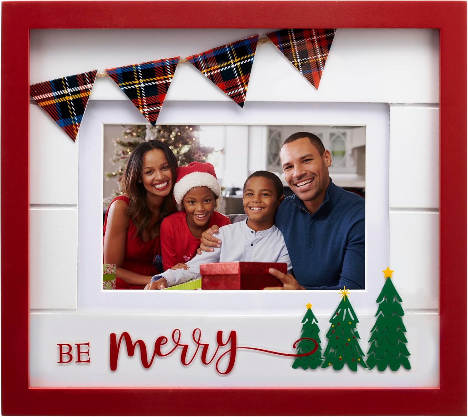 Be Merry 6" x 4" or 7" x 5" Holiday Christmas Picture Frame