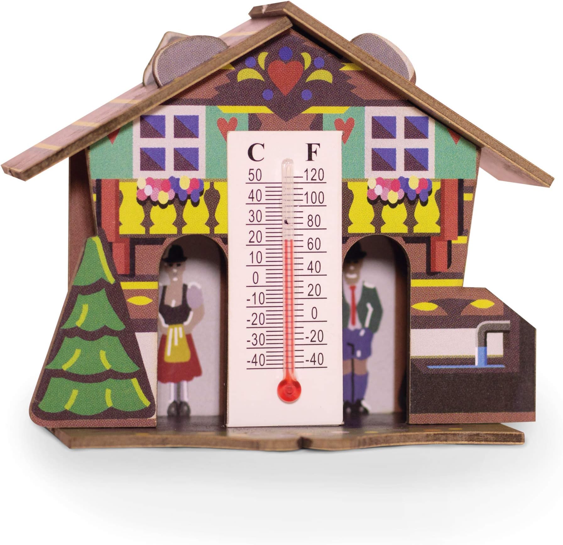 Cool Weather Station Wood/To Plug Together Postcard, Original And Attractive Post Card Craft DIY Good As Greeting/Gift/Greeting Cards