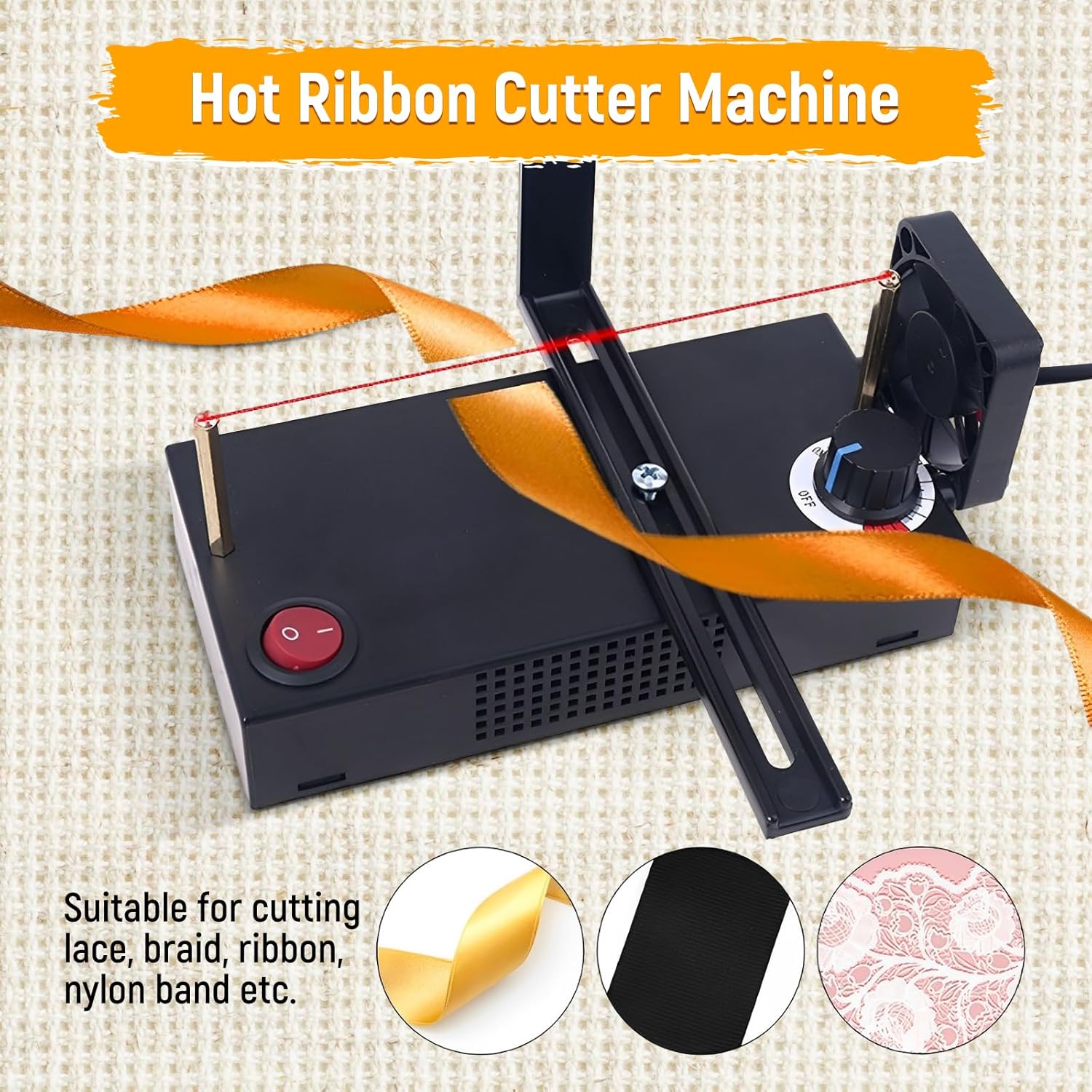 Heat Cutting Ribbon Cutter with Screwdriver Accessories Lightweight Heating Cutting Tool Hot Cutter Electric Rope Cutter for Rope Home Use