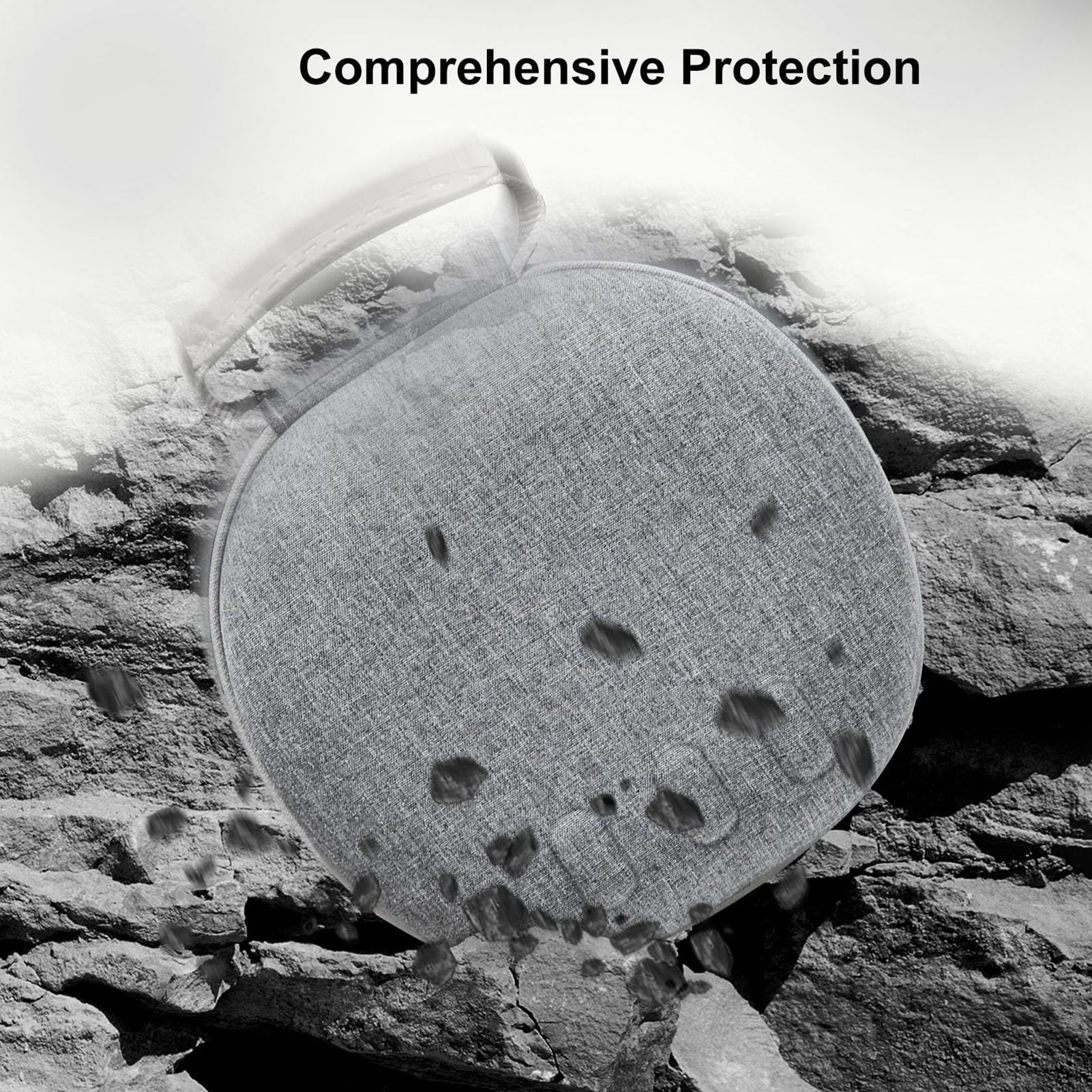 Large Capacity VR Glasses Carrying Case, Shockproof, Double Zipper, with Shoulder Strap for 3 (Gray)