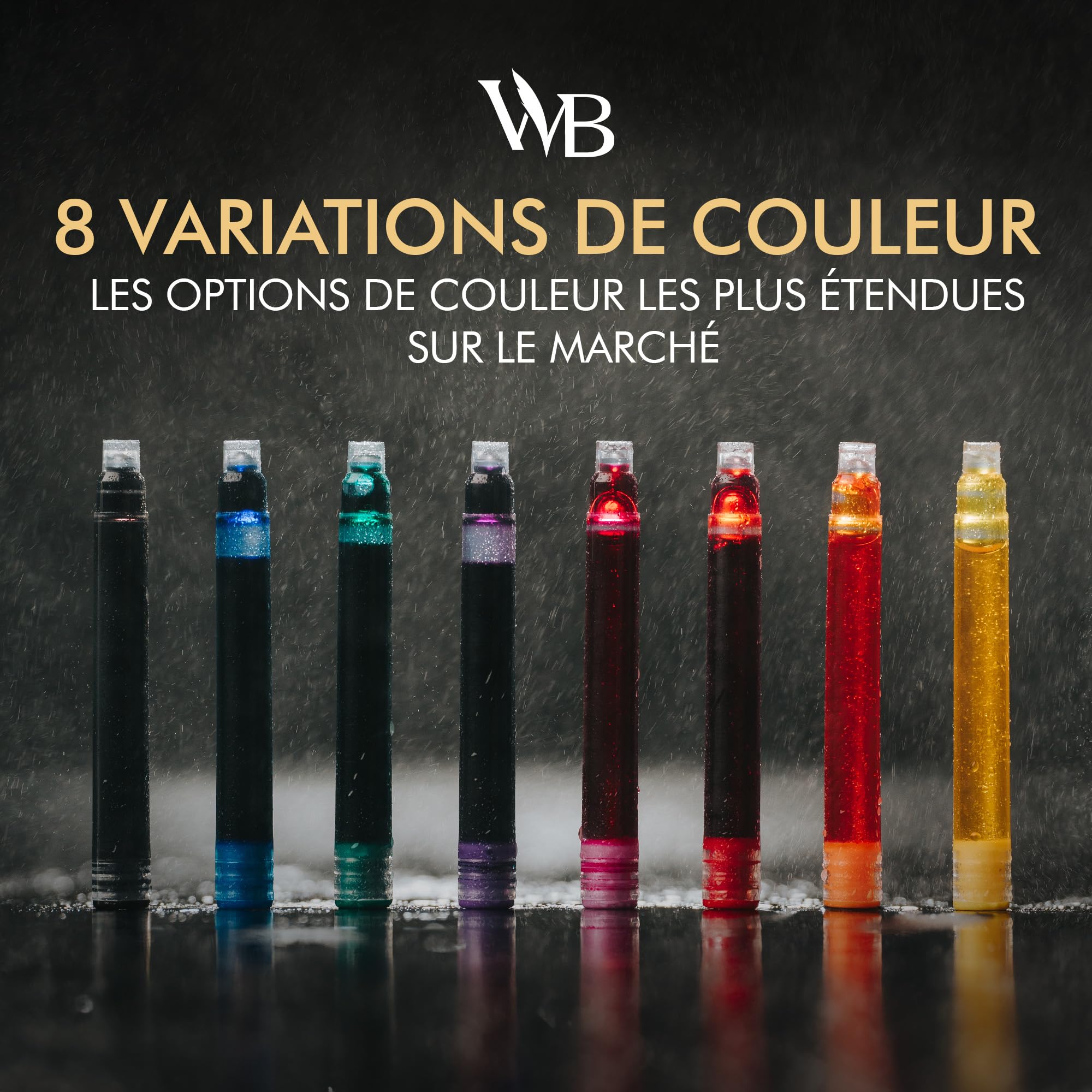 Wordsworth & Black Recharges pour Stylo Plume 30 Lot de Cartouches d'encre de Noir & Bleu - Taille Standard Internationale - Longueur ENV. 2,04 Pouces - Diamètre de Base ENV. 0,24 Pouce