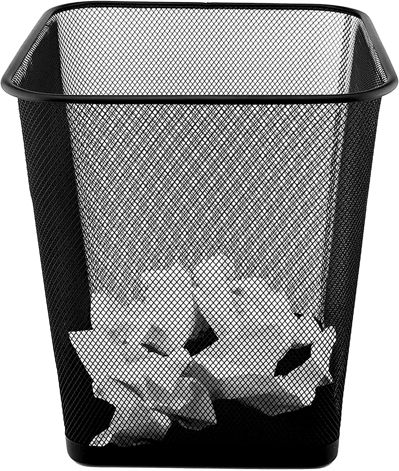 Best House - Cestino quadrato in rete metallica, 9 litri, in filo metallico, leggero e robusto, per cucina, casa, ufficio, soggiorno, camera da letto (confezione da 2)