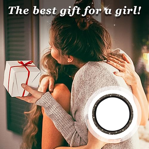 Miniatura 6 de Dickno Funda brillante para volante, protector de volante de automóvil con diamantes de cristal de 15 pulgadas para mujeres y niñas, accesorios de