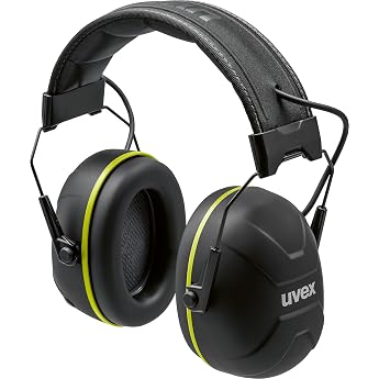 uvex aXess One Lime Active Ear Protectors with Bluetooth 5.2 Technology SNR 31 dB IP54 Suitable for Outdoor Use and Robust Arms Black Lime One Size