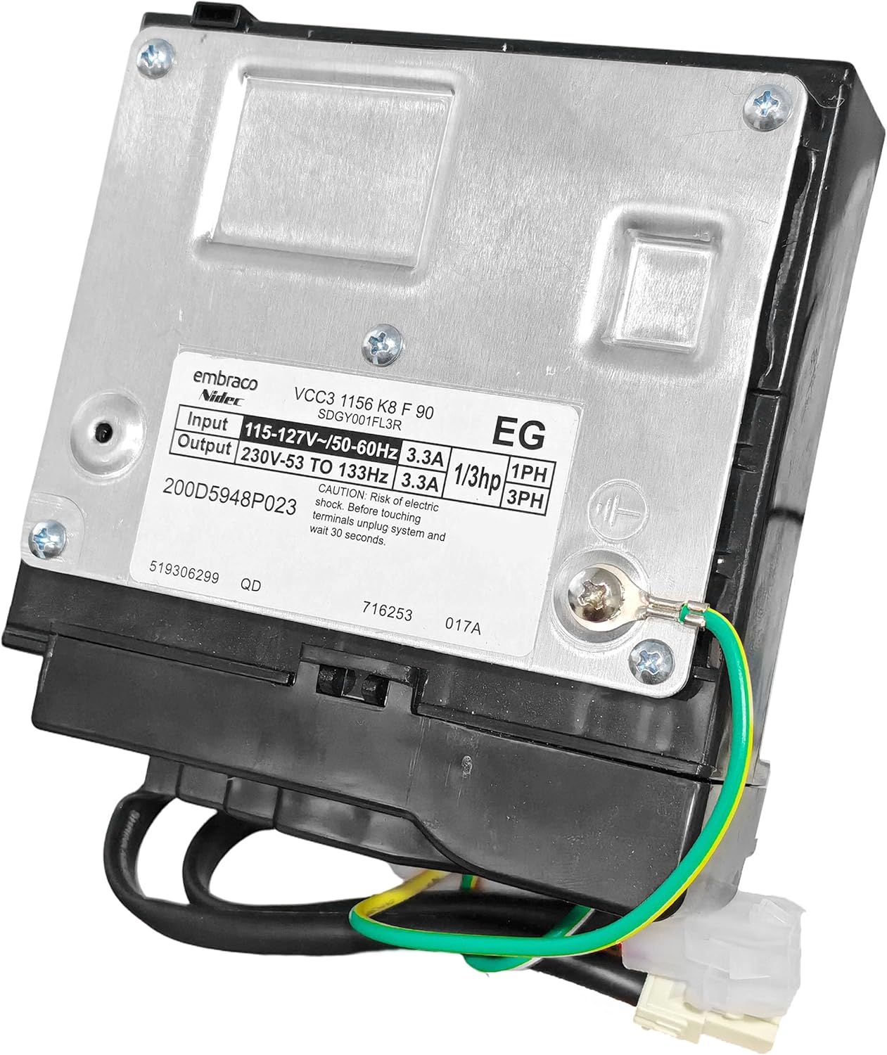 WR49X10283 Inverter Control Board for GE Refrigerator, Compatible with VCC3 1156 K8 F 90, Replaces WR55X11209 WR55X10685 WR55X10979 AP5669522 PS6883663 2677747