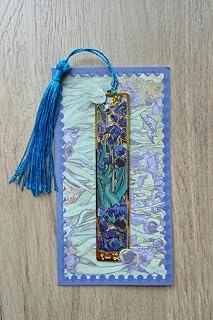 Kolbi Craft,İrisler Van Gogh Püsküllü Altın Renk Metal Kitap Ayracı Hediyelik Sanatsal