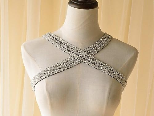 Miniatura 6 de Cinta de encaje para novia, 2 yardas, cinta de borde para costura, vestido de boda, tela, decoración de bricolaje, 0.4 in (#2)