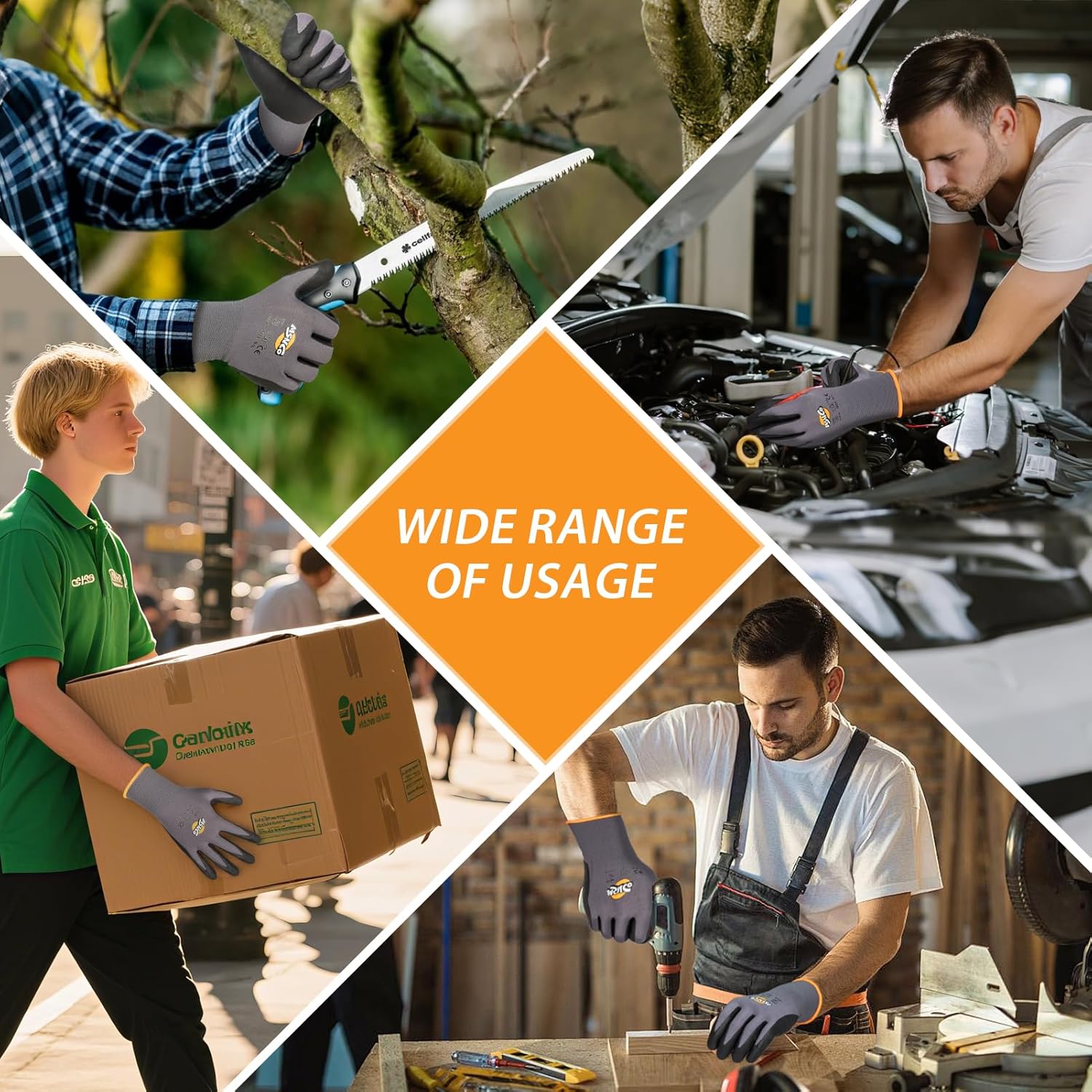 Safety Work Gloves 6/12 Pairs Micro Foam Nitrile Coated Endurance Seamless Knit Nylon ，Wear-resistant mechanical gloves - Image 7