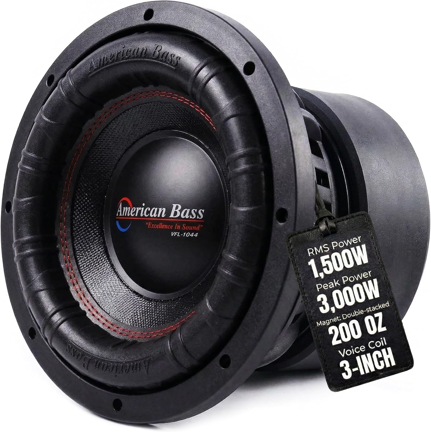 American Bass XFL 10 Inch Car Subwoofer – 4 Ohm 3000 Max Watts - High Power Subwoofer Speaker with Deep Bass Performance, Premium Audio Upgrade for Cars, Trucks, and SUVs, Durable 10" Subwoofers