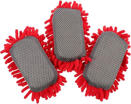 3pcs Microfiber Whiteboard Erasers Chalkboard Cleaners for Classroom Home Office and Wipers Red