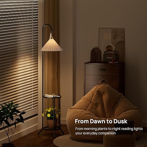 Miniatura 5 de Soporte para plantas colgantes de 2 niveles, estante de metal resistente para macetas - Estantes para interiores y exteriores que ahorran espacio