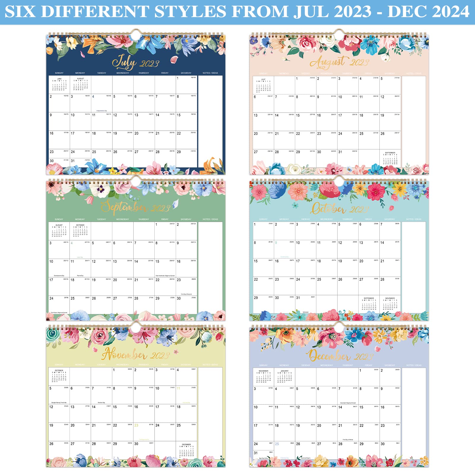 Wall Calendar 2024-18 Months Wall Calendar, July 2023 - December 2024, Calendar 2023-2024, 14.7“ x 11.7 wall-calendar-2024-18-months-wall-calendar-july-2023-december-2024-calendar-2023-2024-14-7-x-11-7-wall-calendar-2024-with-twin-wire-binding-julian-dates-premium-paper-office-products-amazon-com