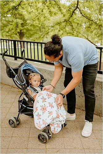 Miniatura 5 de Little Unicorn Manta de muselina de algodón con diseño de rosas de acuarela, 100% algodón, súper suave, para bebés y niños pequeños, 30 x 40