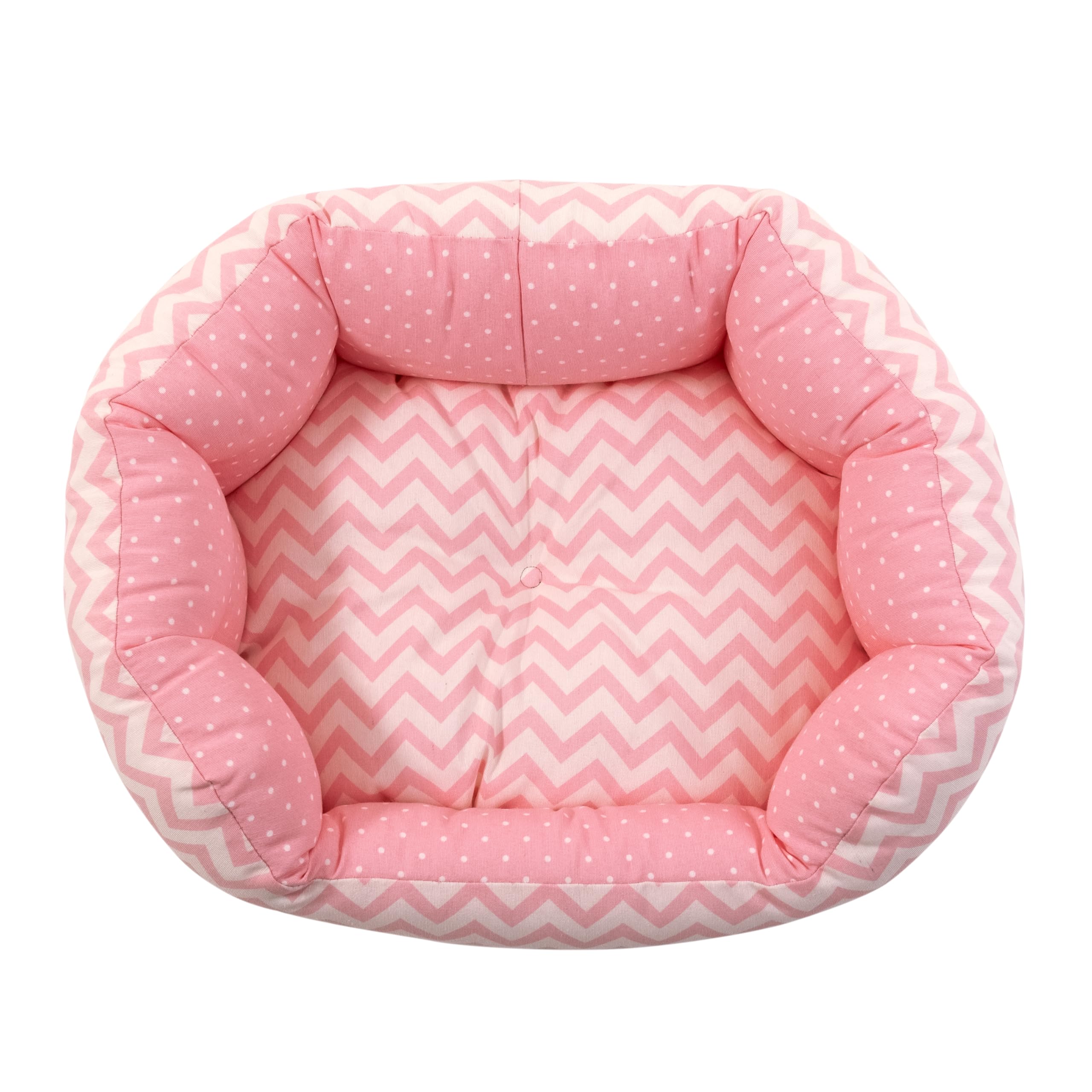 Record - Cuccia Prime Nanne per Cuccioli. Lettino imbottito per cani e gatti cuccioli morbido e accogliente. Cuscino per cani e gatti |S - 60 x 50 x 20 cm, Rosa