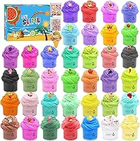 36 Pack Mini Butter Slime Kit with Funny Fruits Charms, Super Soft & Non-Sticky, Party Favors Birthday Gifts for Girls...
