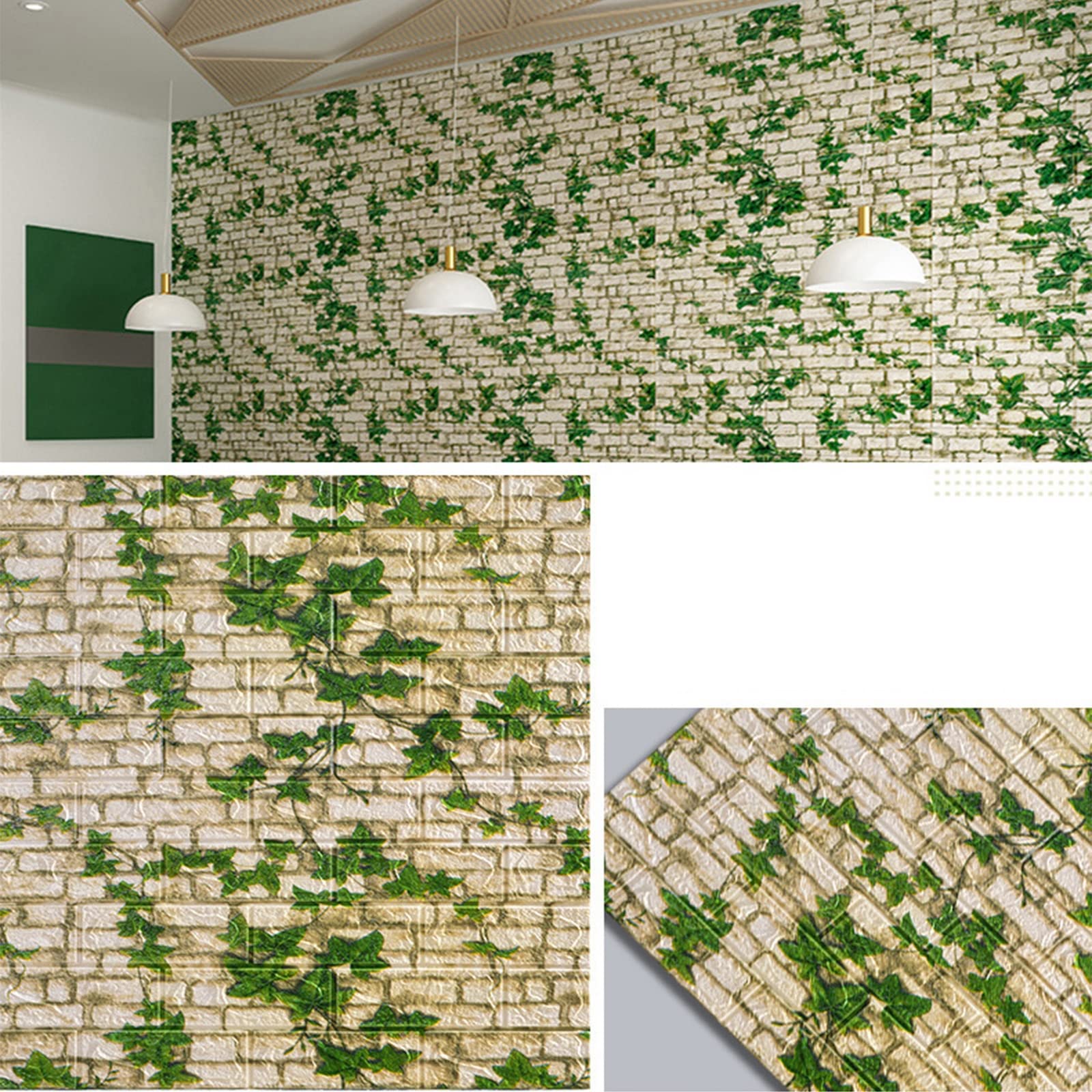 Paneles De Pared De Ladrillo 3D, Paquete De 10 Paneles De Ladrillo De Imitación Que Se Despegan Y Pegan, Autoadhesivo, Impermeable, De Espuma De PE, Papel Tapiz para Azulejos para Sala,E,10PCS