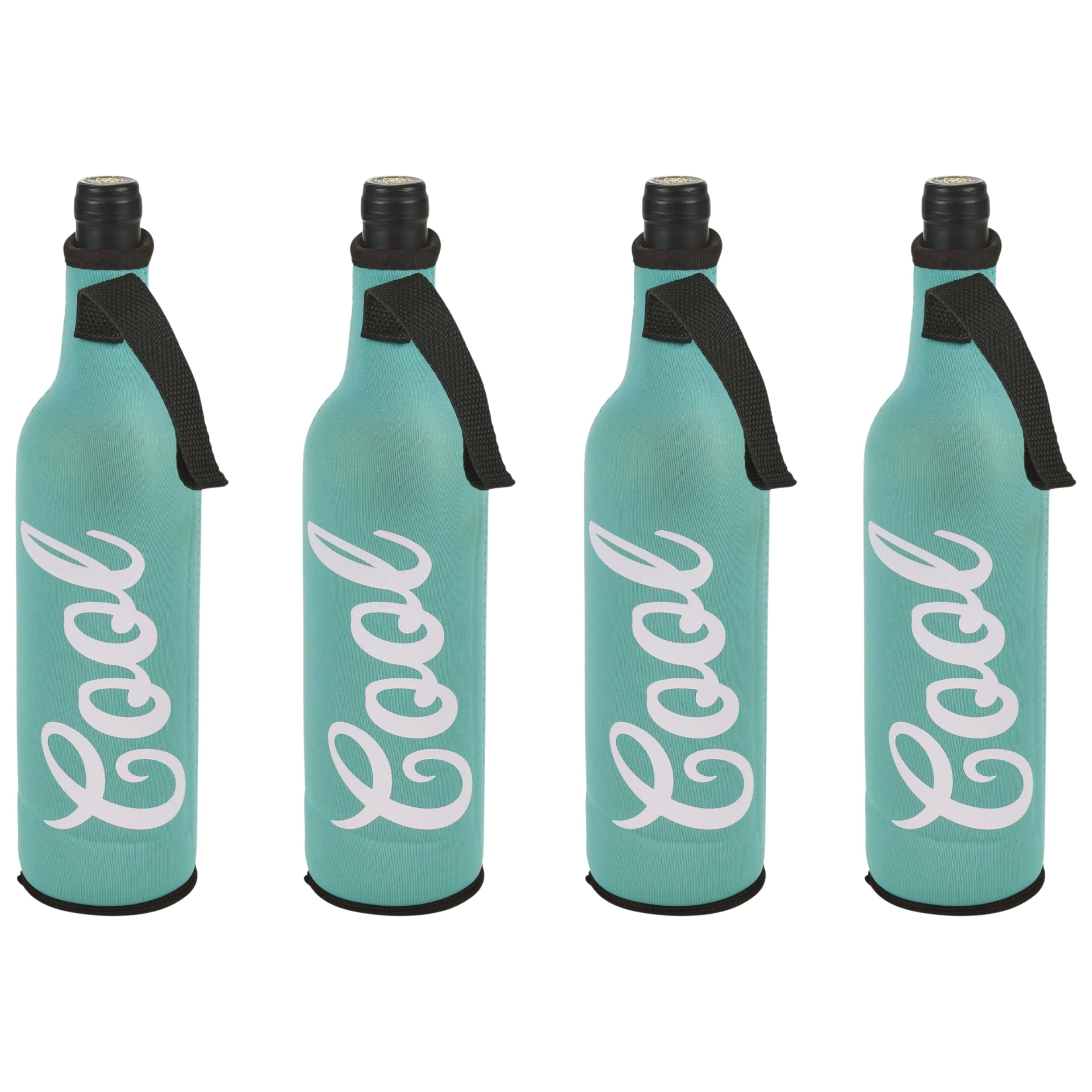 URBN-CHEF Zip Up Protective Insulating Neoprene 500ml Bottle Holder Sleeve Non Slip Coolerbag Water, Beer Jacket Covers for Travel, Sports, Hiking, Picnic, Beach, Park (Green, 4)