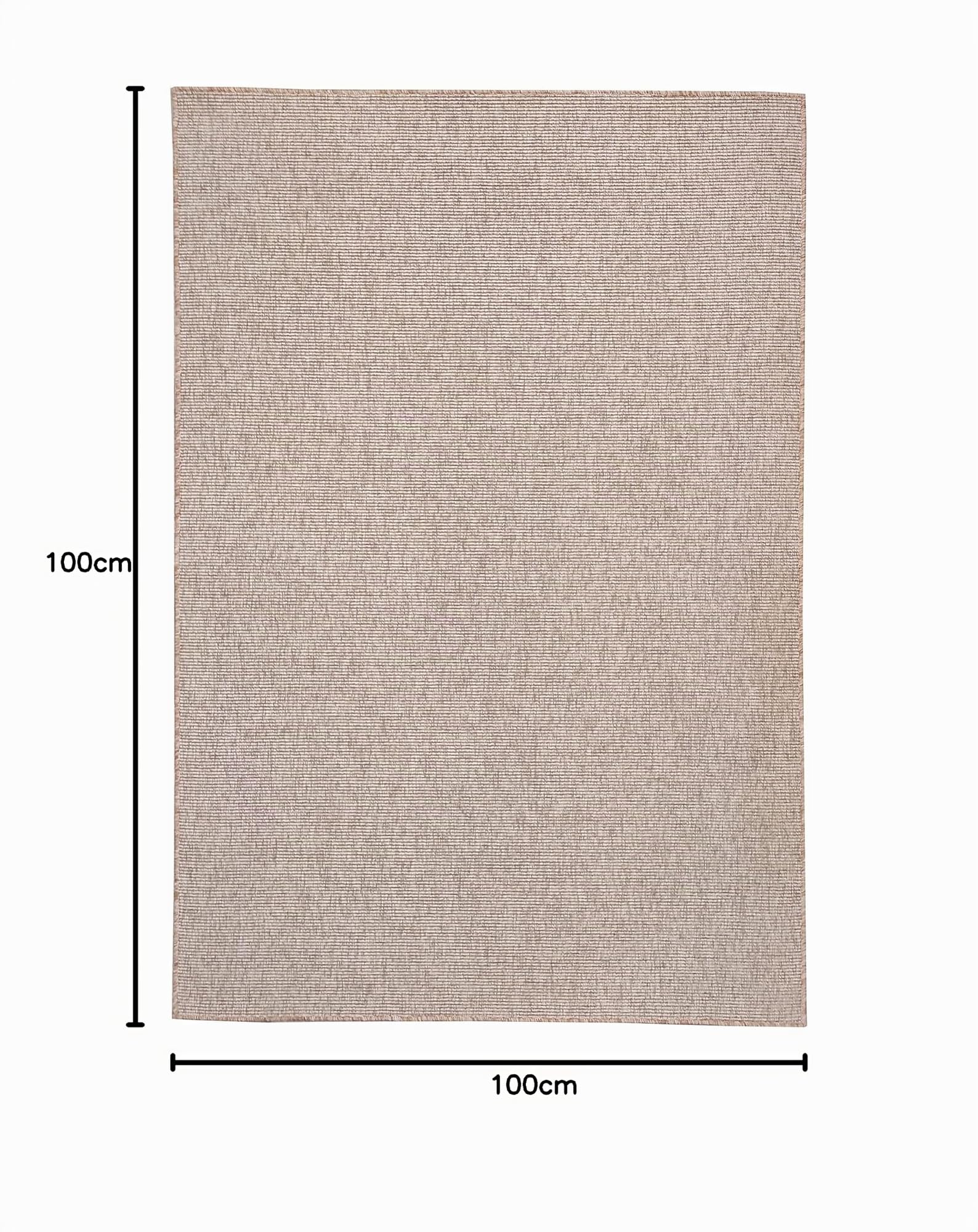 Tadi & Imperio1979 Alfombra Cuadrada Exterior Lisa - Color Beig - para Terraza, Cocina, Pasillo, Salón y Entrada - 100x100 cm