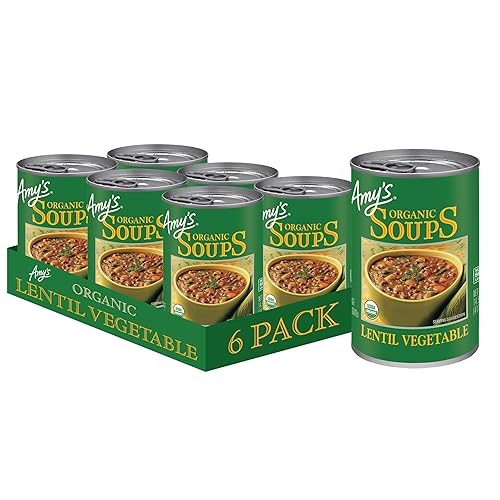 Miniatura 17 de Amy's Sopa, vegano, sin gluten, col rizada orgánica, quinua y lenteja roja, 14.4 onzas (paquete de 6)