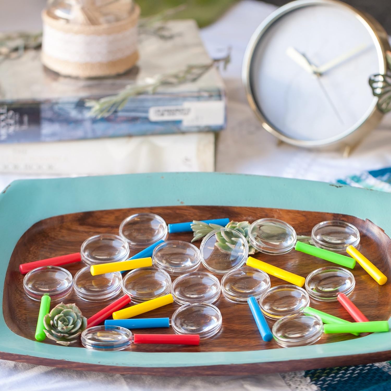 HUJI Plastic Magnifying Glasses for Children's Party Favors Birthday Parties School (12 PCS, Magnifying Glasses) : Toys & Games