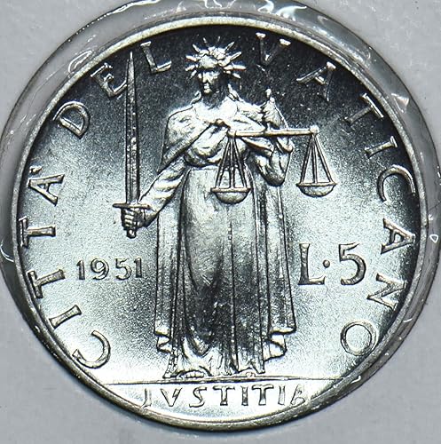 Miniatura 3 de Collectible Coin Vatican 1951 5 Lire 299024