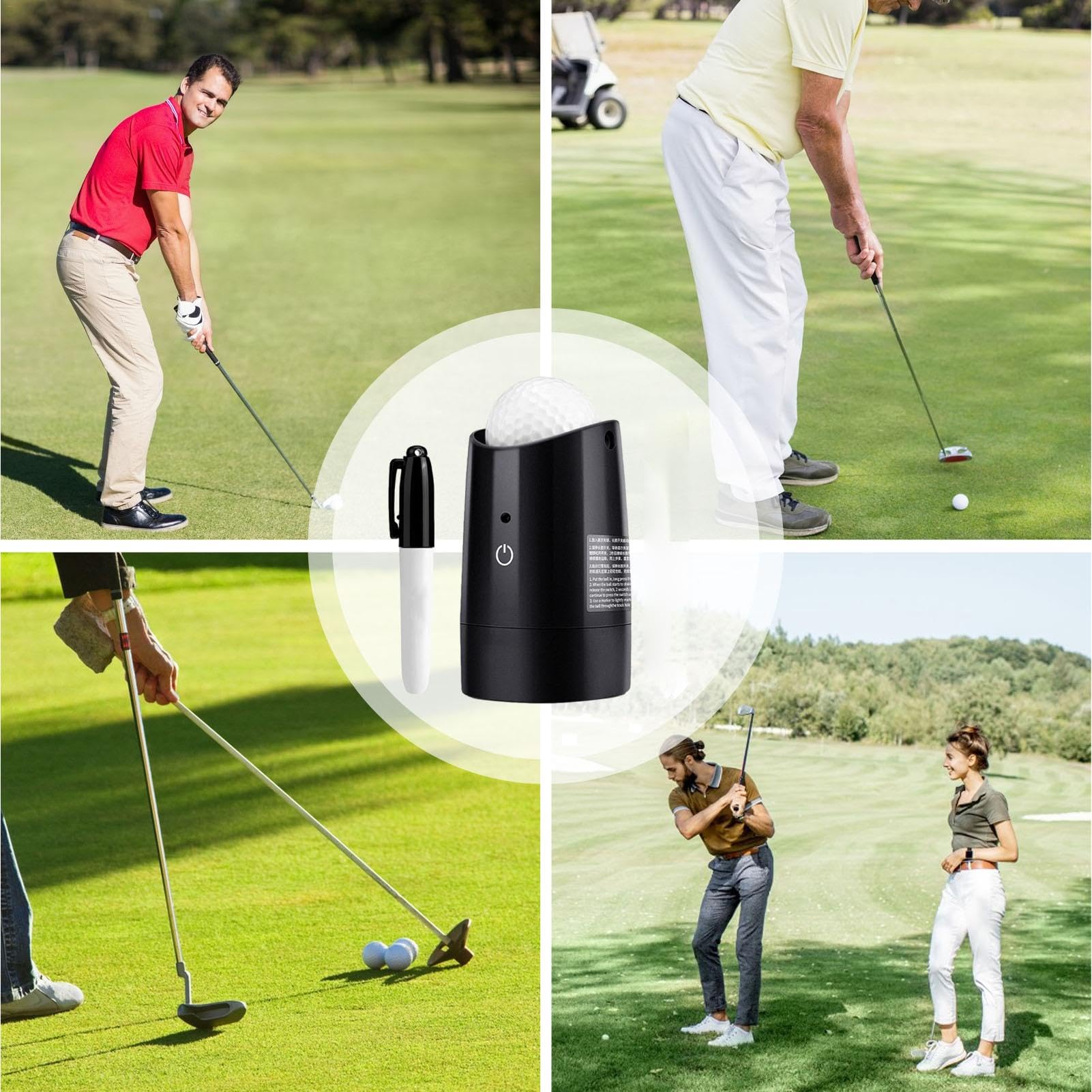 1/2 Golf Ball Maker – 10000 giri/min ad alta velocità palla da golf Spinner, elettronico palla da golf Spinner Balancer | Strumento automatico di allineamento delle palline da golf, marcatore per gli