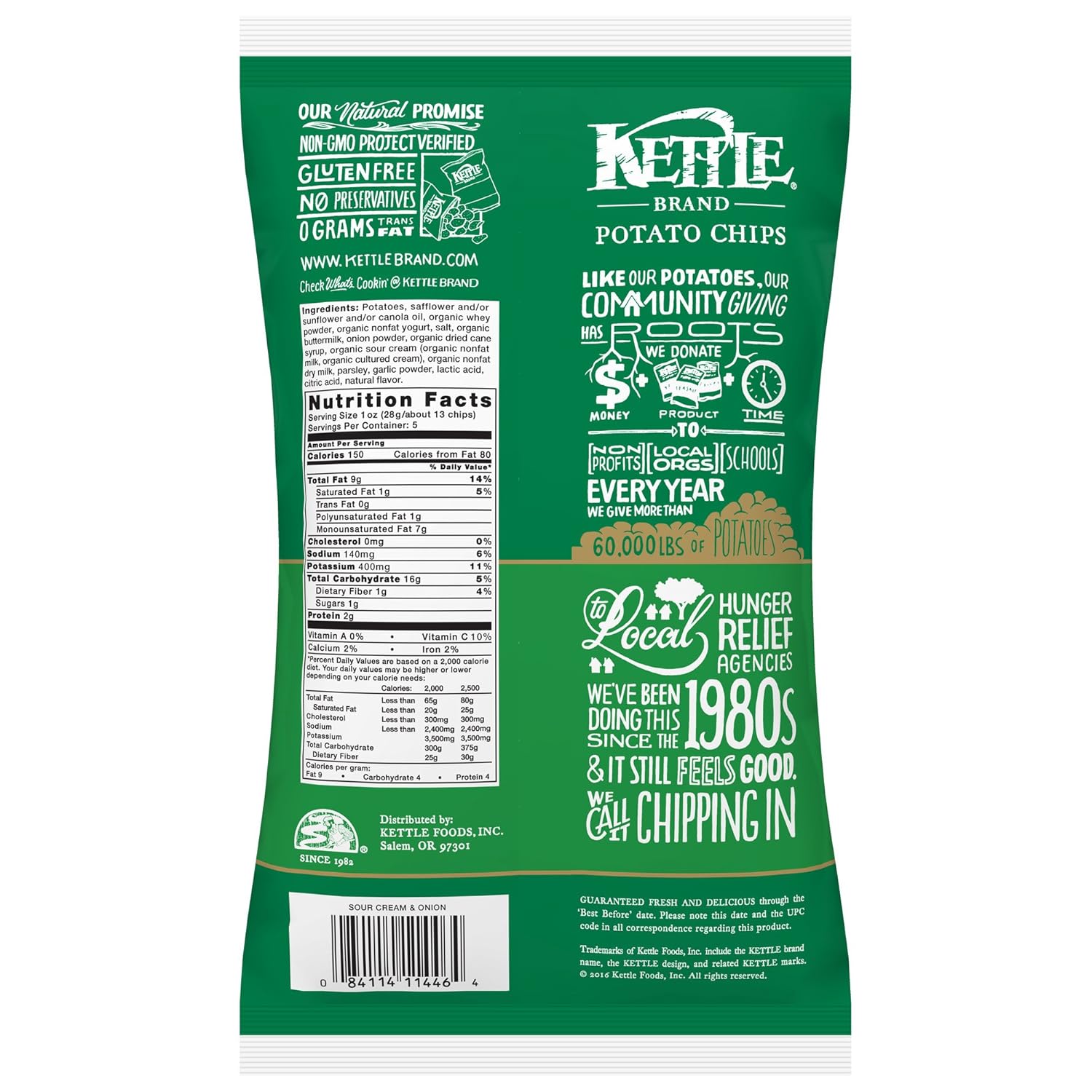 Sour Cream and Onion Potato Chips 5 Ounces (Case of 15)