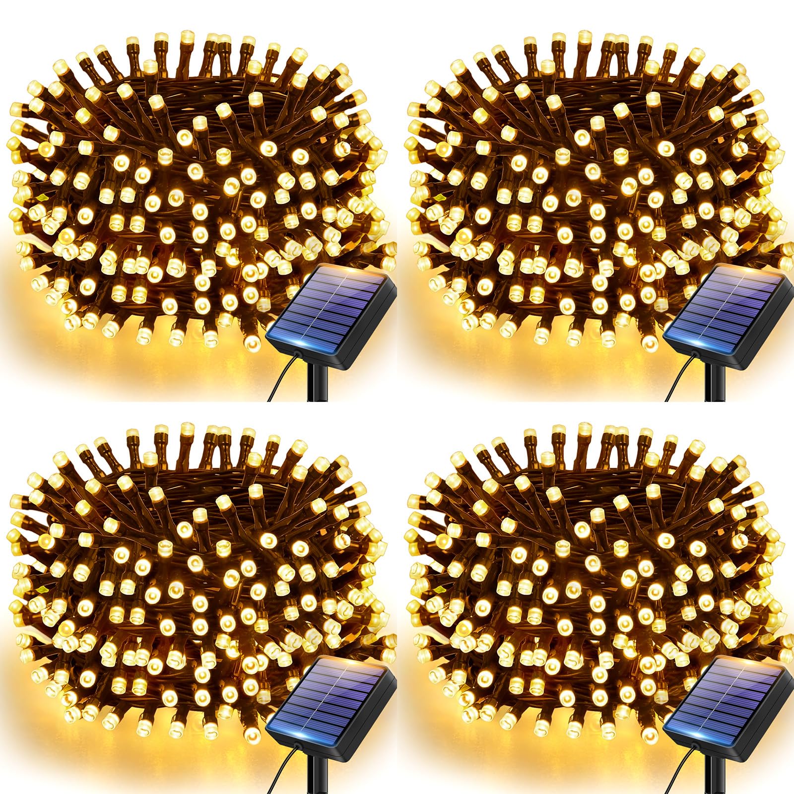 btfarm Solar Lichterkette Outdoor 6M 60 LED, IP65 Wasserdicht Lichterkette Solar Außen Wetterfest, 8 Modi Solarlichterkette Aussen für Garten Balkon Baum Terrasse Weihnachten Hof