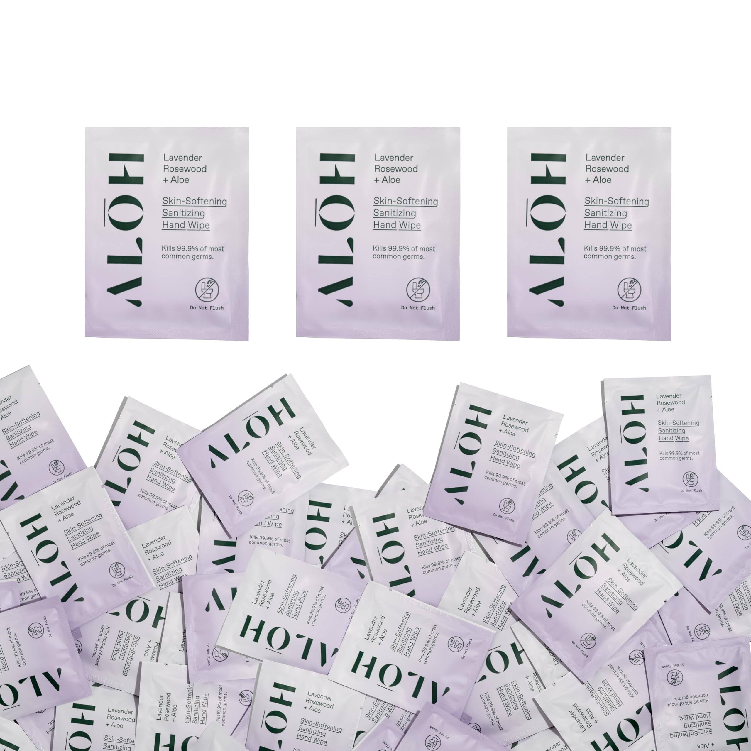 ALŌH Peppermint Eucalyptus + Aloe Hand Sanitizer Wipes Individually Wrapped — Amazon image 10