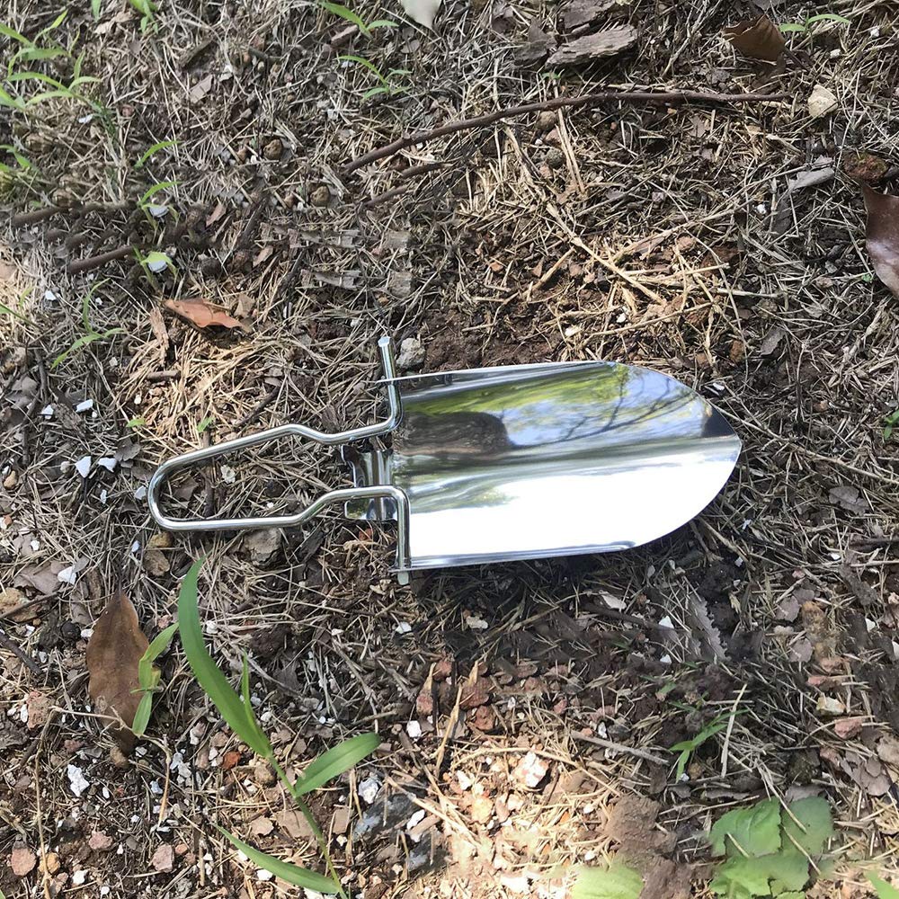Gartengeräte aus Edelstahl, Faltbarer Schaufelspaten, Campingspaten