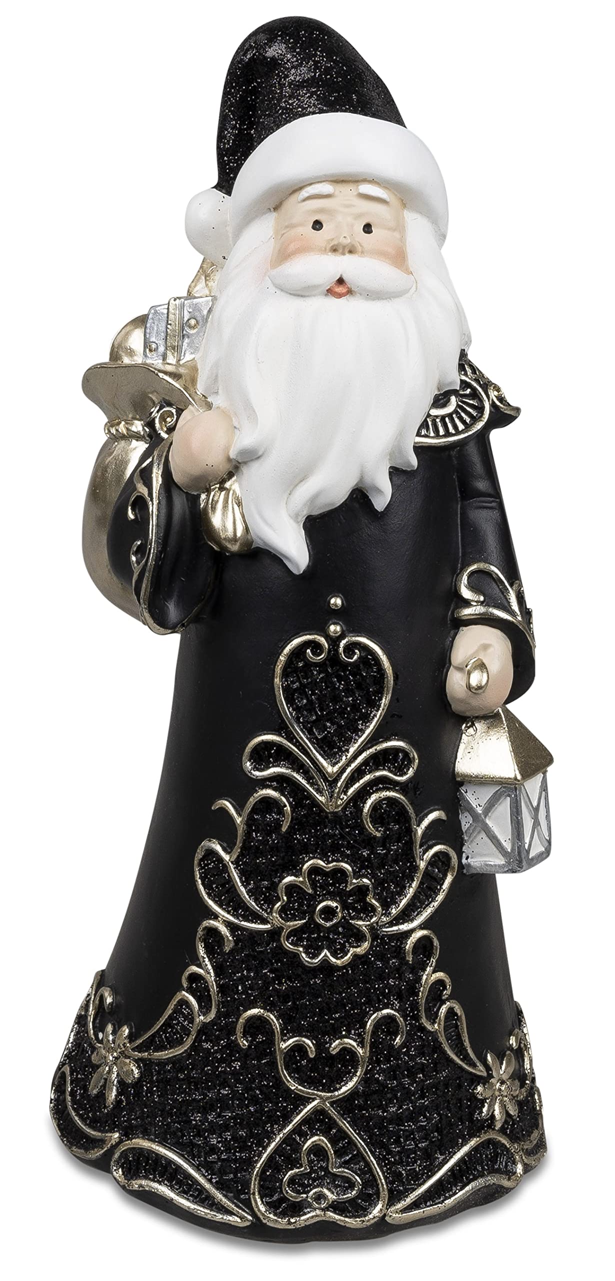 Statuetta Di Babbo Natale In Poliresina Con Led, Decorazione Per Interno H 30 Cm 88778204