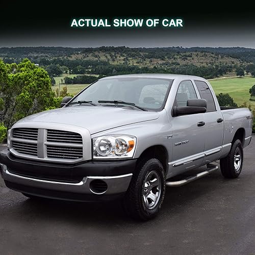 Miniatura 5 de SCITOO Espejo de remolque de repuesto con función de descongelación de funcionamiento eléctrico compatible para modelos 2002-2008 para Dodge 1500