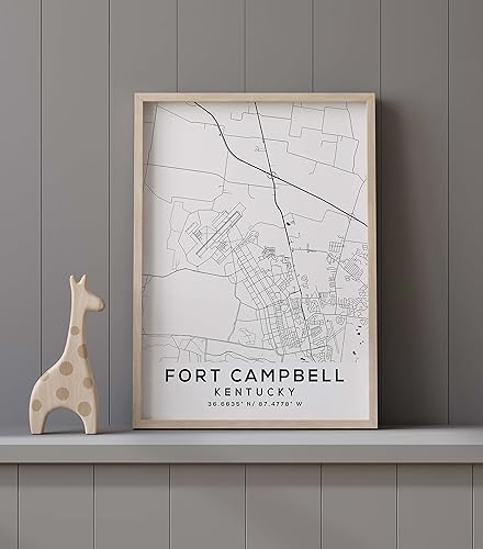 Miniatura 9 de Map of Fort Campbell, Kentucky, Light 2 (24x36)