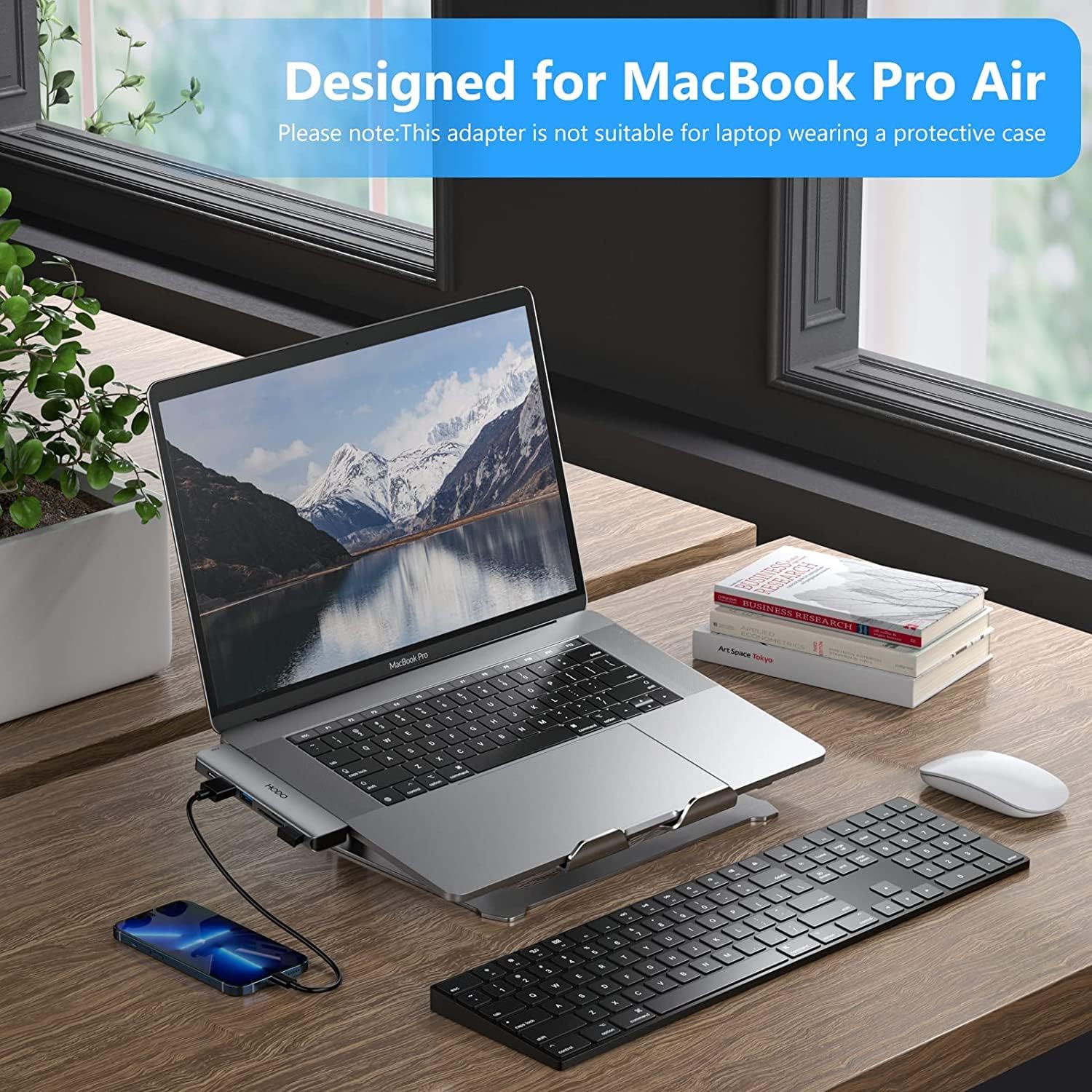 MacBook Pro/Air Adapters/Accessories,MacBook Pro Dongle USB HDMI Mac Adapter, USB C Hub Multiport Adapter Dongle for M1 MacBook Pro/Air 2020-2018 with 4K HDMI 3 USB 3.0 Port, TF/SD, 100W PD
