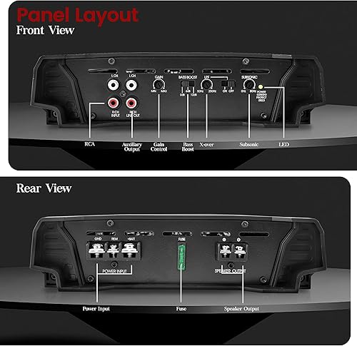 Miniatura 3 de Pyle Lanzar Amplificador Mosfet Mono-Block - 2 Ohm estable, amplificador de la serie Heritage, filtro de paso bajo, entradas RCA cromadas,