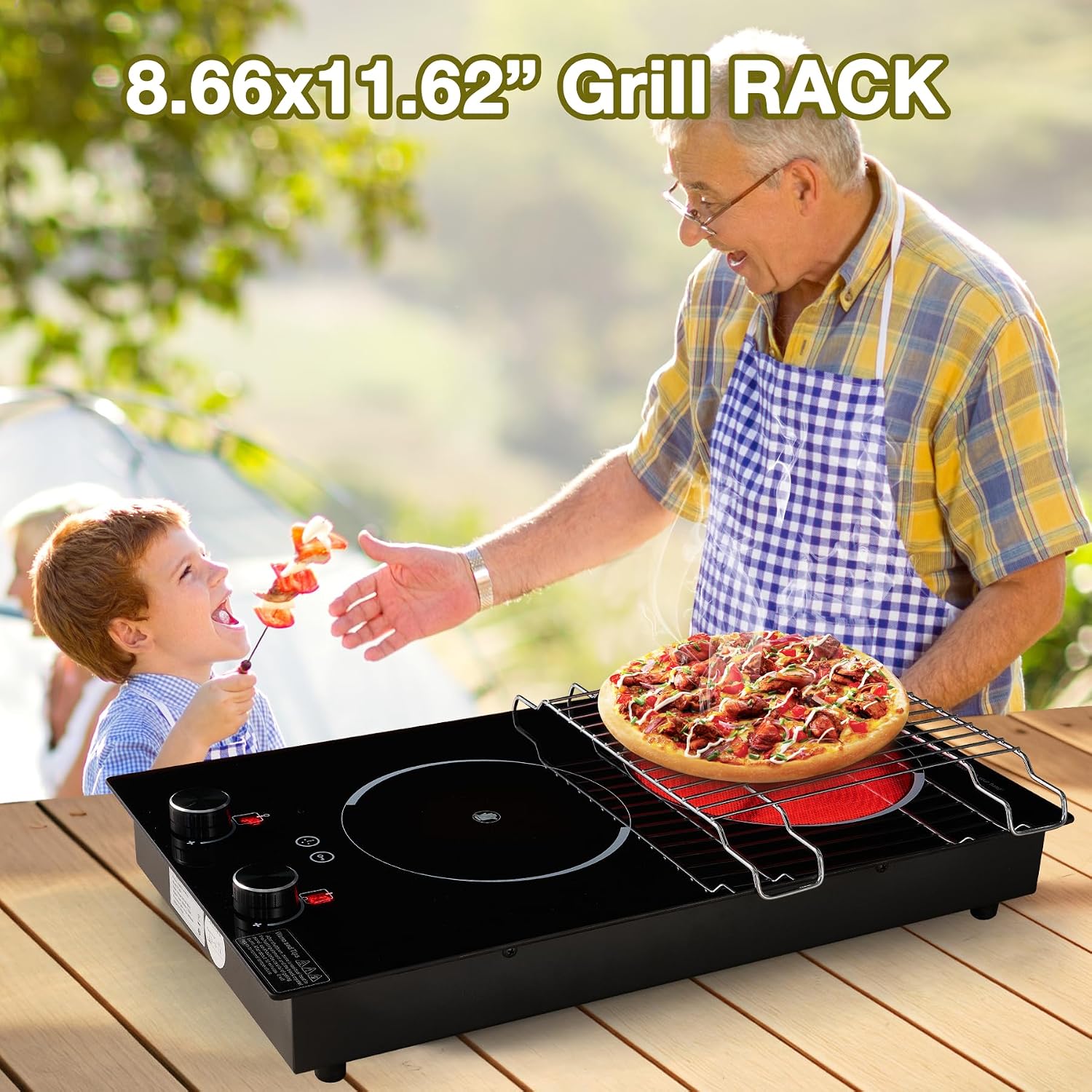 GlHETKUT Cooling Rack,Grill Rack, Heavy Duty Stainless Steel Wire Rack for Baking,Griling,Roasting,Oven andDishwasher Safe,Compatible with Electric Cooktop,Grill,BBO image 2