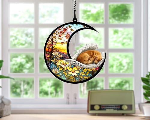 Miniatura 5 de Atrapasoles personalizado para perros Golden Retriever, adorno de Navidad con nombre, atrapasueños de mascotas, regalos para los amantes de los