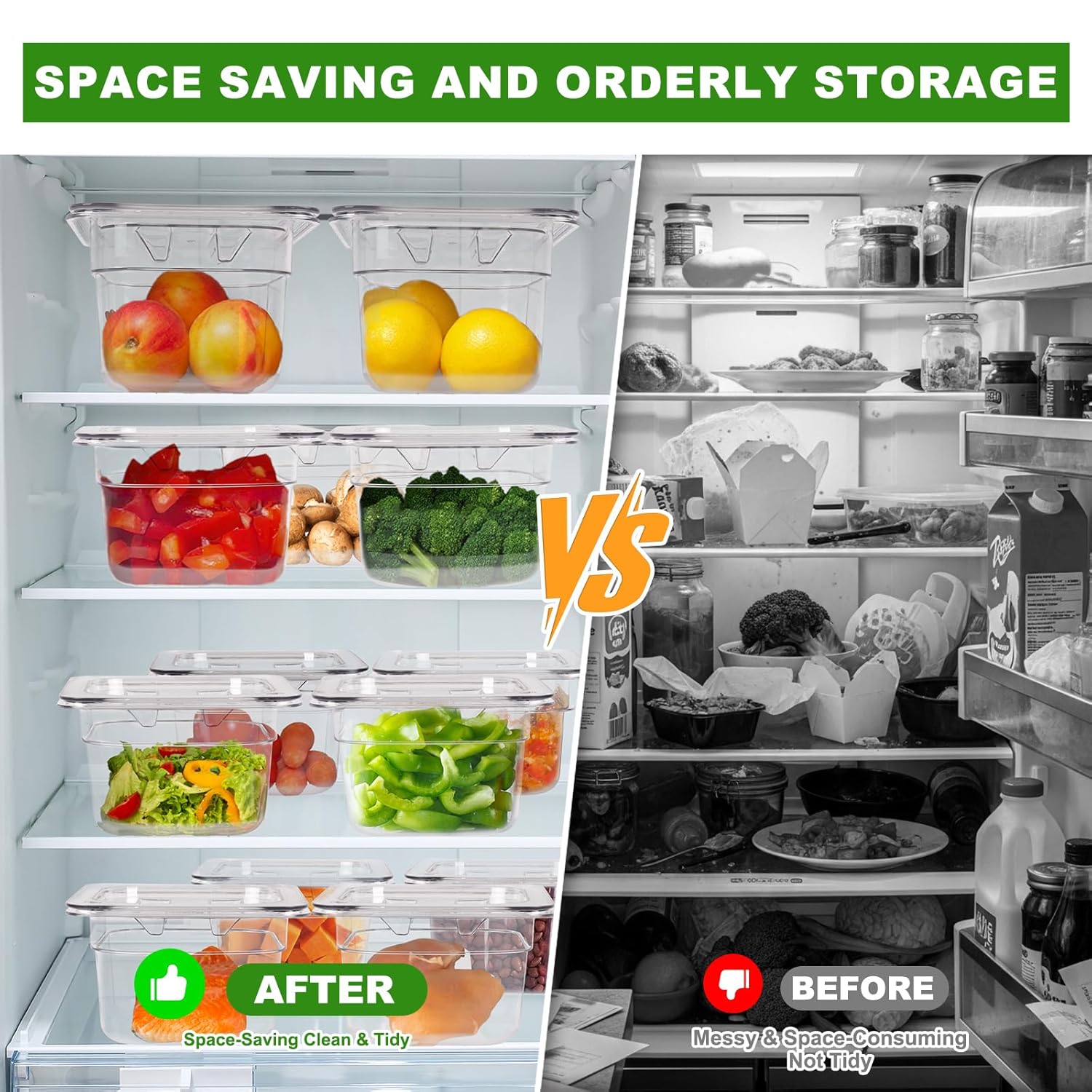 West Bay 10-Pack 1/6 Size 4''Deep NSF Polycarbonate Food Pans with Lids, Clear Commercial Hotel Pans, Food Storage Containers for Restaurant, Food Prep, Buffet, Salad Bar, Home Kitchen & Catering - Image 5