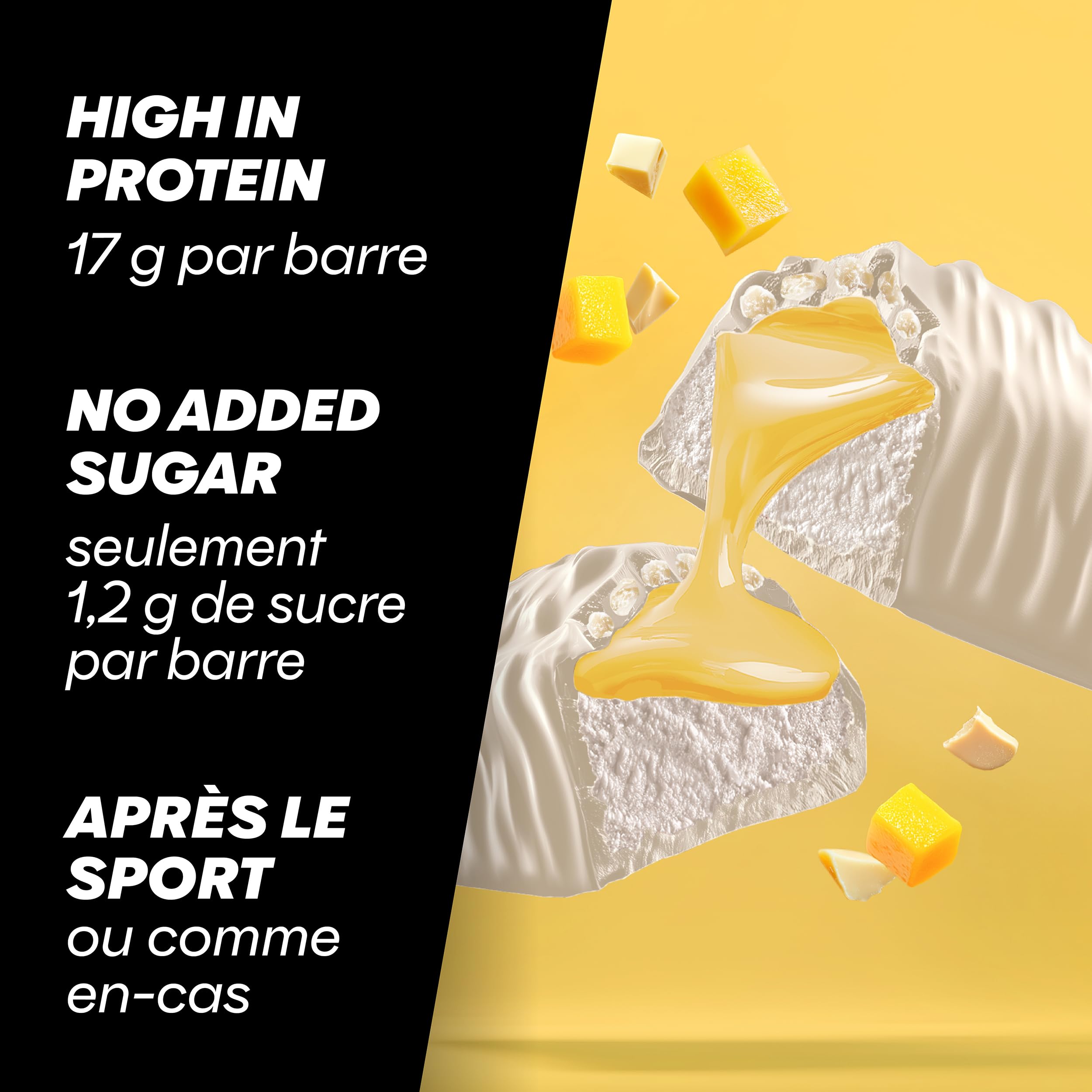 Powerbar Barres Protéinées - Soft Core - Exotic Cream - 12x48 g - Barre Protéinée Riche en Protéines et Faible en Sucres