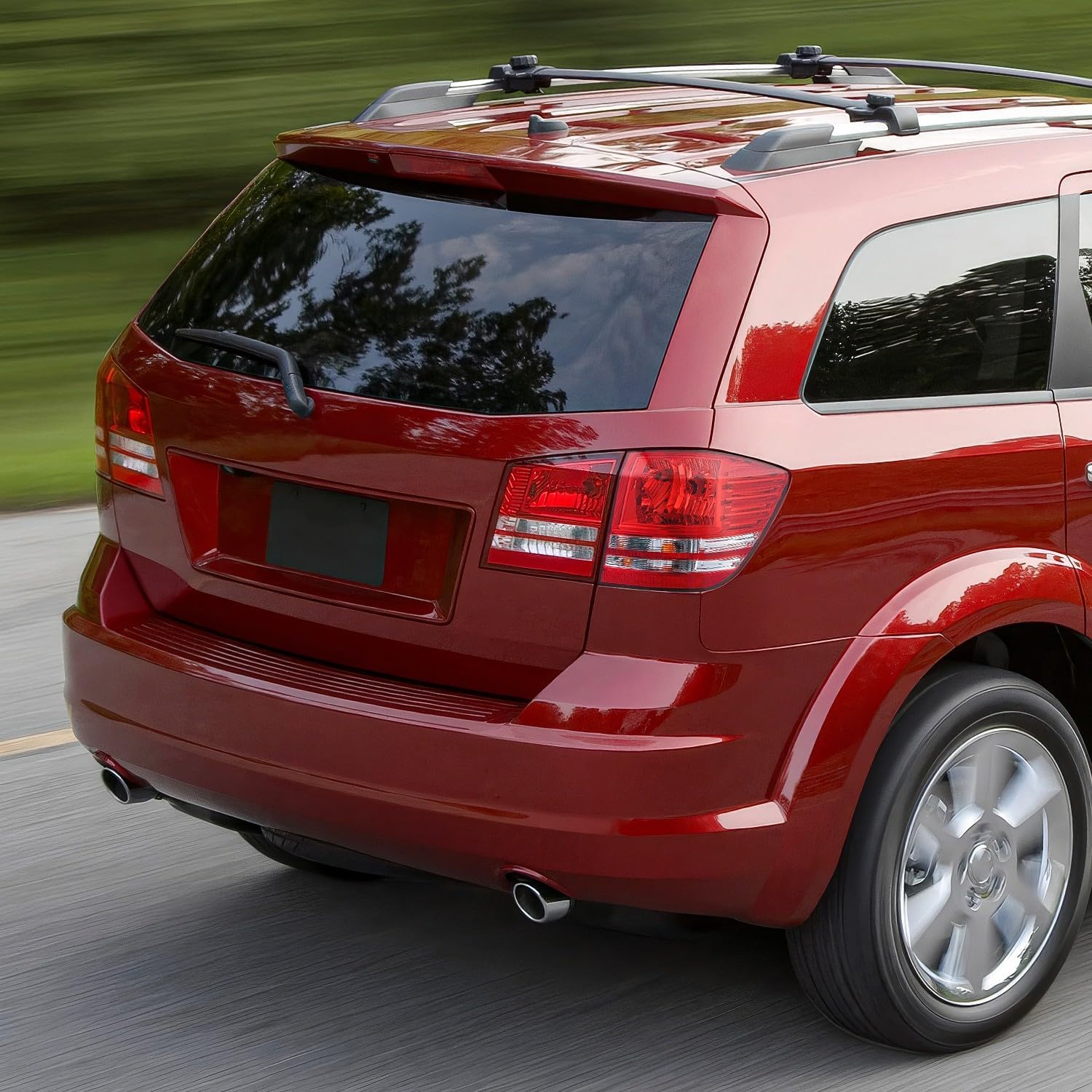 Auto Dynasty Tail Lights Assembly Rear Lamps Compatible with 2009-2020 Dodge Journey, Passenger Right Side, Chrome Housing Red/Clear Lens CH2819126