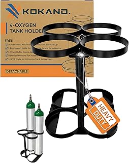 Premium Quality Detachable Oxygen Tank Holder (4) for E, D, M9/C Size Cylinders