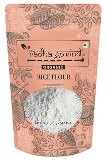Radha Govind Organic Rice Flour / Chawal Ka Aata 1000 Gram, Certified Organic