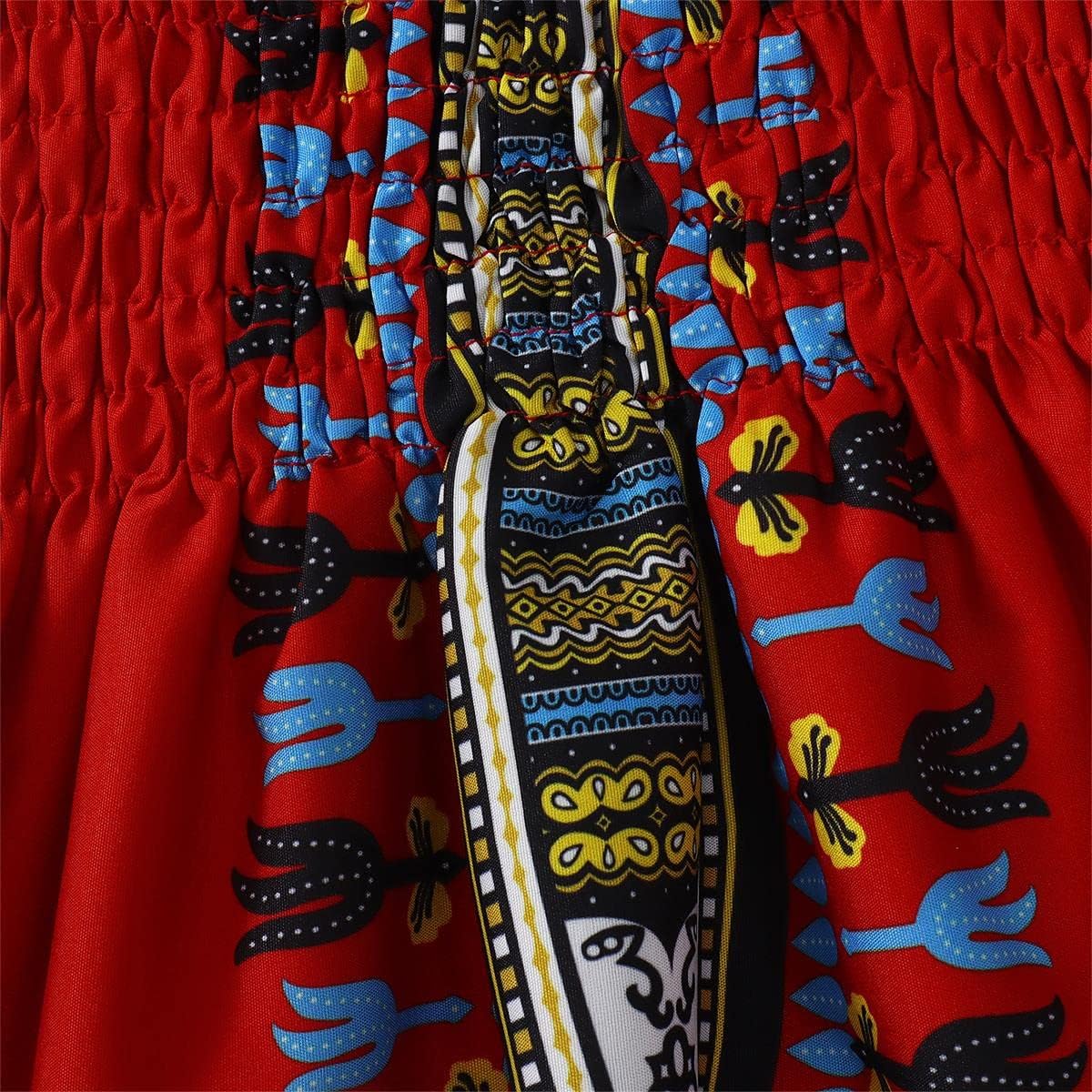 SOFEON Toddler Baby Girls African Dashiki Dress Kids Ankara Sleeveless Sling Bohemia Dress Ankara Style Little Girls Outfit - Image 5