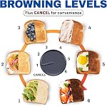 Elite Gourmet ECT118B Grille-pain à coupe unique Cool Touch 6 Niveaux de mise en valeur & Fente large pour Bagels, Gaufrettes, Pains spéciaux, Pâtisserie, Snacks, Noir